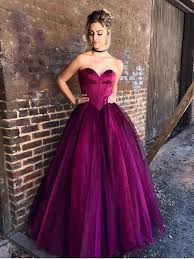 Ball Gown Sweetheart Floor Length Tulle Prom Dresses 2849 In 2020 Purple Prom Dress Cheap Prom Dresses Long Prom Dresses Ball Gown