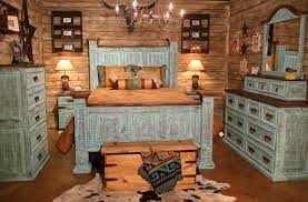 A bedroom set is a set of furniture that you keep in the bedroom and is used for the purpose of sleeping and storage. Turquoise Distressed Bedroom Set Rustic Bedroom Set Rustic Home Decor Rustic Bedroom Sets Western Bedroom Decor Western Bedrooms