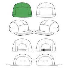 Camp Cap Set Fashion Flat Technical Drawing Vector Template Technical Drawing Cap Drawing Sick Designs
