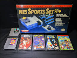 Nintendo Nes Sports Set Cib With 6 Games Retro Complete In Box Console With Gauntlet Ii Great Condition In Plastic Protective Box Retro Nes Nes Cartridge Nintendo Switch Games