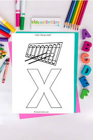 Teddy bear alphabet letter x coloring pages. Letter X Coloring Page Download Print Learn Kids Activities Blog