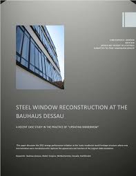 Bütün yeni indirimler fiyatlandırılmış olarak bauhaus katalog. Pdf Steel Window Reconstruction At The Bauhaus Dessau