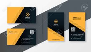 A simple yet professional business card for corporate or personal use. Yellow And Black Simple Business Card Design Template Royalty Free Cliparts Vectors And Stock Illustration Image 155093247