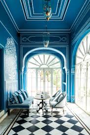 Bar Palladio Jaipur India Wedluxe Magazine Wedding Luxury Weddinginspiration Luxelocation Blue Rooms Blue Interior Ceiling Texture