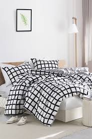 Black And White Comforter Twin Super Soft Cotton Oversized College Comforter Unique Chroma Design Black And White Twin Xl Bedding Matching Bedding And Curtains Dorm Comforters Black Comforter