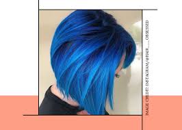 This navy blue highlighted lob = incredible. Trending Blue Hair Color Ideas Shades Nykaa S Beauty Book