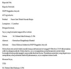 Apakah kamu pernah menulis surat izin tidak masuk sekolah karena sakit? Download Cara Membuat Surat Izin Sakit Untuk Siswa Sd Smp Sma Smk