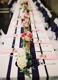 Navy blue table runner wedding. Navy Blue And Blush Wedding Cake Novocom Top
