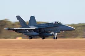 A Raaf F A 18a Hornet Takes Off From Raaf Base Darwin During Exercise Pitch Black 14 Expb14 Royal Australian Air Force Fighter Planes Air Force
