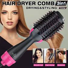 There are several attachments that help produce styles on different types of hair like diffuser and concentrator nozzle. 3 In 1 Hot Hair Dryer Styling Comb And Volumizer Pro Brush Straightener Curler Ebay
