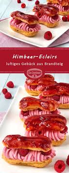 Himbeer Eclairs Liebesknochen Luftiges Geback Aus Brandteig Mit Einer Himbeer Sahne Und Frischen Himbeeren Gefullt Selberba Eclairs Brandteig Eclair Rezept