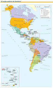 América es uno de los 7 continentes que conforman el planeta tierra. Mapa Politico De America Mapa De America Mapas Mapa Politico