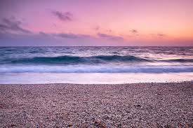 Dreamstime is the world`s largest stock photography community. Serenity Sea Purple Sunset At The Beach Photograph By Guido Montanes Castillo