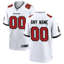 Top 2021 nfl players by jersey number: Nike Tampa Bay Buccaneers Custom Game Jersey White