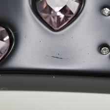 CHANEL] Chanel COCO Mark Barrette Heart PlatStic x Rhinestone Black 0