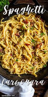 Spaghetti Carbonara Recipes With Spaghetti Noodles Spaghetti Recipes Easy Easy Pasta Dishes