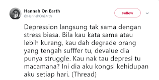 Apa arti atau maksud istilah pw dalam bahasa gaul? Depression Tak Sama Dengan Stress Gadis Kongsi Perihal Masalah Mental Yang Dialaminya