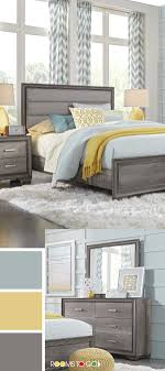 Clean Lines An On Trend Weathered Gray Finish And Upholstered Elements Create A Chic Bedroom Retreat With The Chic Bedroom Shabby Chic Bedrooms Fresh Bedroom