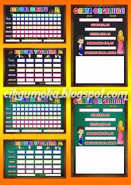 Cikgu Moka Jadual Waktu Jadual Bertugas Carta Kelas Parking Lot