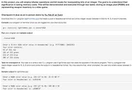 Solved C Bit Manipulation Program Attached Are The Ins Chegg Com