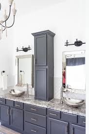 We've been wanting to update our two bathrooms for a while raise your hand if you've ever wallowed over paint color options. 21 Beautiful Painted Bathroom Cabinet Ideas Lovely Etc