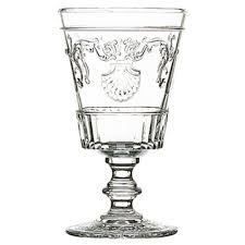 La Rochere Versailles 13 5 Oz Shell Flower Design Water Glass Set Of 6 629401 The Home Depot Crystal Goblets Glass Glass Set
