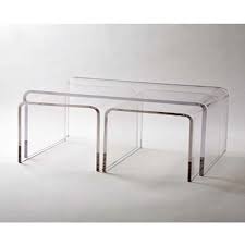 The clarity of the material is topped only through the angles etched. Plexiglass Coffee Table With 2 Nested Tables The Giftery
