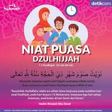 Niat Puasa Dzulhijjah Arab Dan Terjemahan Di 2020 Infografis Kekuatan Doa Islam