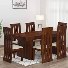A quick and easy way to coordinate your room, our complete sets of dining chairs and tables are of the highest quality finish. Mamta Decoration Sheesham Wood Dining Table Set With 6 Chair For Living Room Teak Finish Amazon In Home Kitchen
