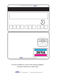 Types of credit card authorization. Blank Printable Diva Credit Card Invitations Kids Credit Card Card Templates Printable Credit Card Design
