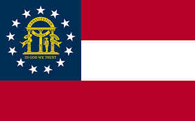 Atlanta georgia skyline city silhouette. Flag Of Georgia U S State Wikipedia