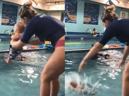 Untuk fasiltias utamanya, di sini sudah tersedia dua kolam renang yang terdiri dari kolam renang anak sedalam 80 sentimeter, lengkap dengan wahana bermain anak seperti seluncuran dan juga air mancur. Video Bayi Dilempar Ke Kolam Renang Viral Netizen Dia Yang Dilempar Gua Yang Greget Indozone Id
