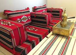 جلسة عربيه من قماش السدو Arabic Floor Seating Fabric Style Projects