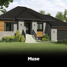 Ravissant Modele De Type Plain Pied Bungalow Au Style Contemporain Qui Offre De Grandes Pieces A Aire Ouverte Comporte Deux Outdoor Decor Home Decor Home