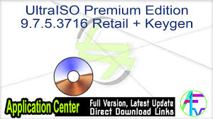 For this cd test, i have seen no problem. Ultraiso Premium Edition 9 7 5 3716 Retail Keygen Application Full Version