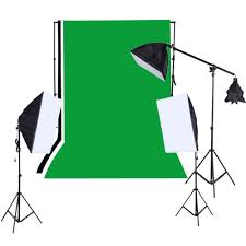 1215w Softbox Lighting Kit Studio Backdrop Stand Black White Green Backdrop 135w Light Bulbs Softbox Light Stand Cantilever Stick Andoer Com