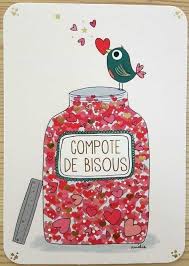 Compote De Bisous Text Artwork Valentine S Day Diy Card Art