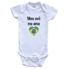My Grandpa Loves Me Portuguese Language Brazil Heart Flag Baby Bodysuit |  eBay