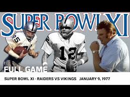 Super Bowl Xi Raiders Vs Vikings Nfl Full Game Youtube