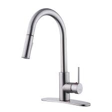 Your kitchen faucet is one of the most frequently used fixtures in your home and one of the key focal points in your kitchen. Touch Kitchen Faucet With Pulldown Sprayer Modern Commercial Single Handle High Arc Brushed Nickel Farmhouse Kitchen Sink Faucets Pull Out Sprayer 1handle 3 Hole Deck Mount Brushed Nickel Buy Online At Best