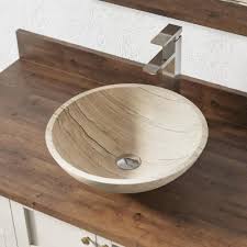 natural stone vessel sinks bathroom