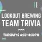 Team Trivia            — Lookout Brewing Company event in Black Mountain, NC