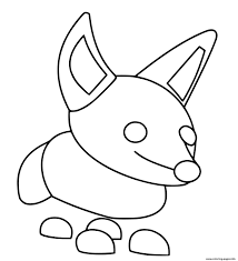 This desert fox looks like he's lost in the middle of the desert. Roblox Adopt Me Fennec Fox Coloring Pages Printable