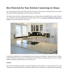 Genesis kitchens ltd located in accra, ghana. Best Materials For Your Kitchen Countertop In Ghana Pdf Docdroid