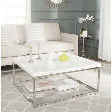 Nail head trim coffee table,. Safavieh Malone White Chrome Coffee Table 35 4 X 35 4 X 15 7 On Sale Overstock 20603133