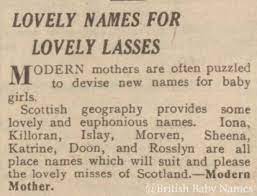 Off The Grid Scottish Place Names British Baby Names