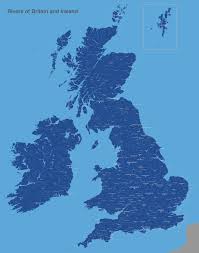 The topographic map shows great britain, which is the name for the island that comprises england, scotland, and wales (on the right) and the northeastern part of ireland, the island that is home to the. Britain And Ireland River Map Royalty Free Editable Map Maproom