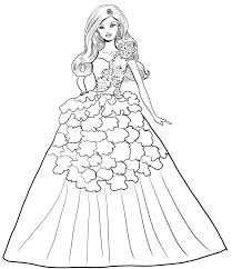 Disegno Di Barbie Magia Delle Feste Con Abito Bianco Da Stampare E Colorare Barbie Disegni Da Colorare Disegni