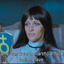 Blanca Sánchez in The Holy Mountain (1973), an experimental film which also  functions as a critique of narcissism and materialism. Alejandro  Jodorowsky's surrealist pastiche of weirdness and social commentary is  often described