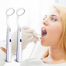 Amazon.com: Ceonam 2 Pcs Dental Mirror with Light Tool LED Lighted Teeth  Inspection Mirror Anti Fog Curve Angle Dentist Oral Care Tool (Dark Blue) :  Industrial & Scientific